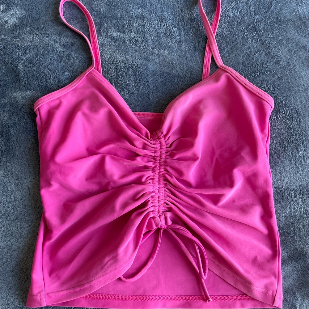 Vintage Pink Ruched Women's Top